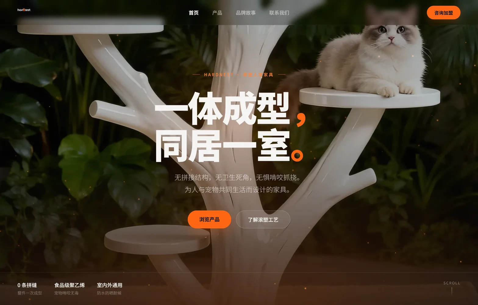 Hard Nest 宠物家具品牌官网首页 / Hard Nest pet-furniture website homepage